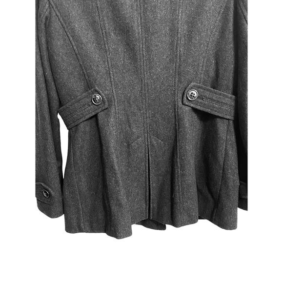 Apt 9 Peacoat Gray Size Small Collared Wool Blend - Picture 10 of 14